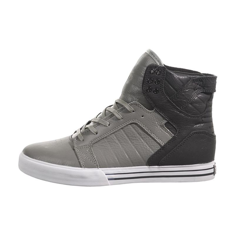 Zapatillas Altas Supra Argentina Hombre - SKYTOP Gris Negras (QEMRY-5368)